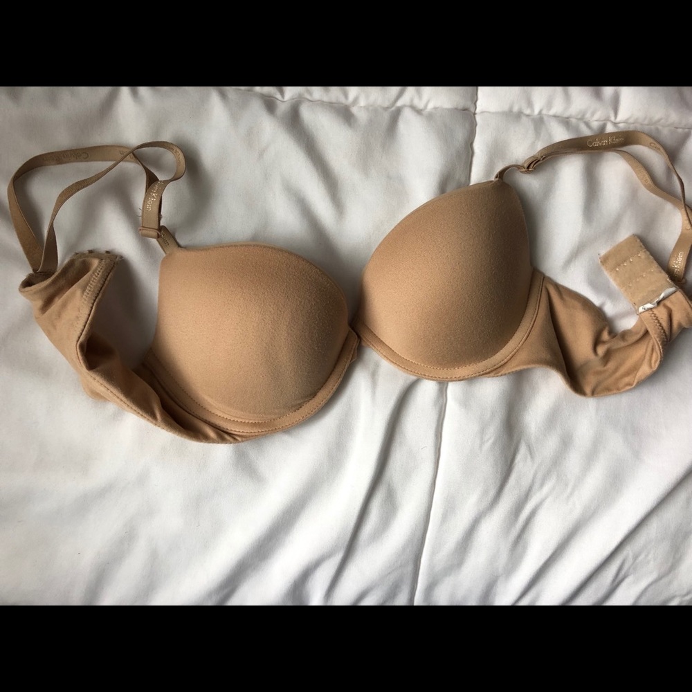 Tan Calvin Klein push up bra